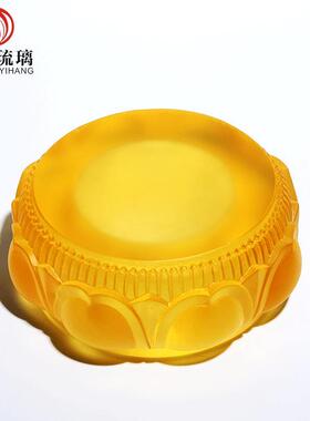 观音菩萨水晶垫高莲花座奇石底座佛像加高琉璃摆件神像供奉台家用