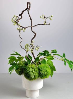 大石洞石花石器插花太湖理1组合绿植花艺微观造景饰轻奢现代装摆