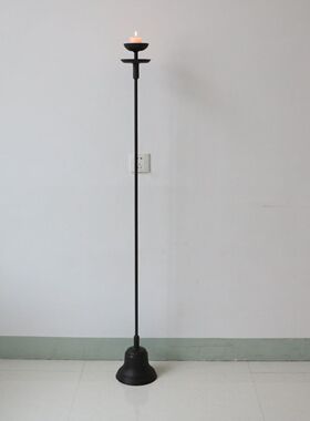 复古烛台油灯摆件仿古老油灯禅意茶室灯侘寂风灯落地铁艺铸铁卧室