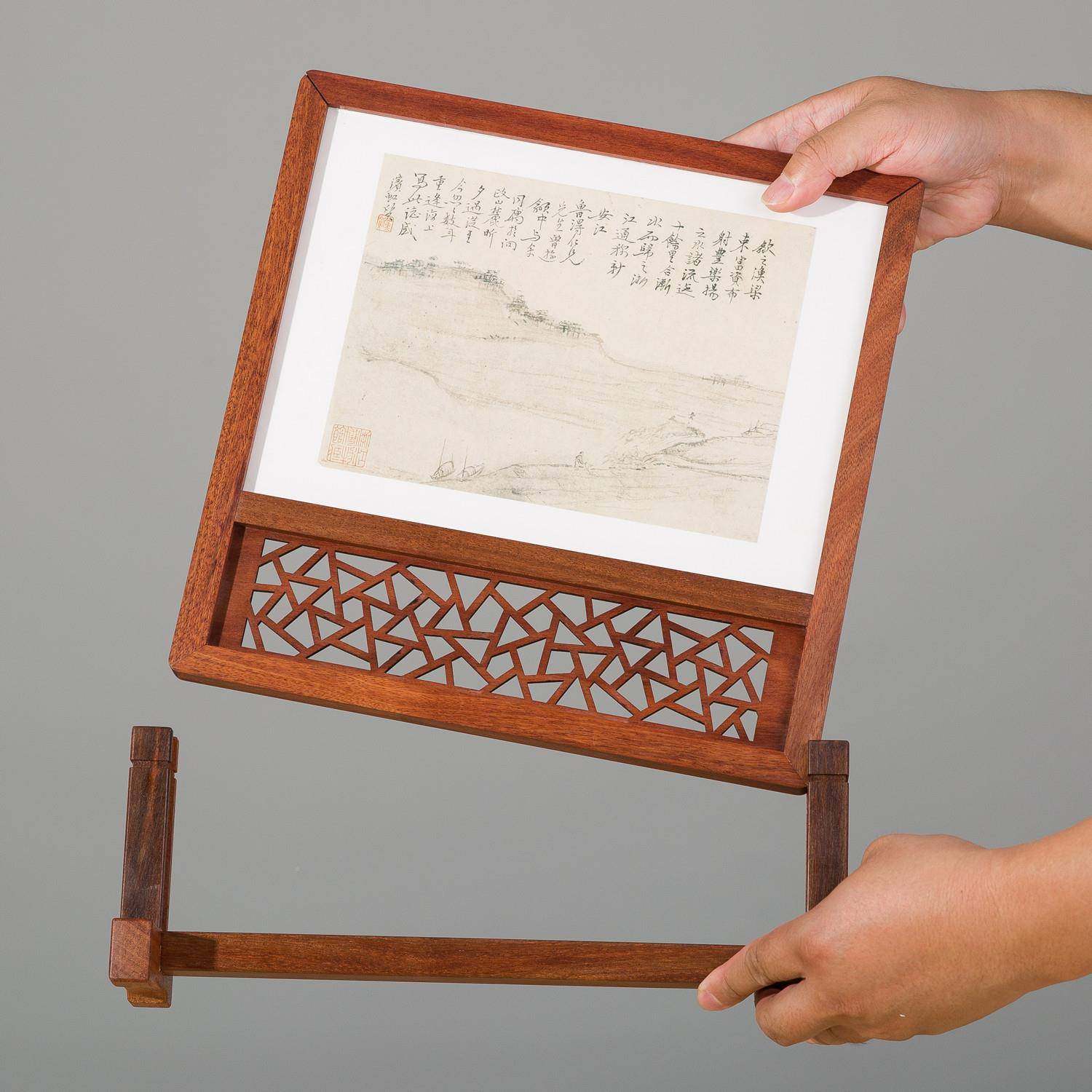 木插红屏摆台实木台屏屏风复古装饰家摆屏JTD件照片装裱居中小风,淘宝优惠券,粉丝福利购,淘宝优惠卷