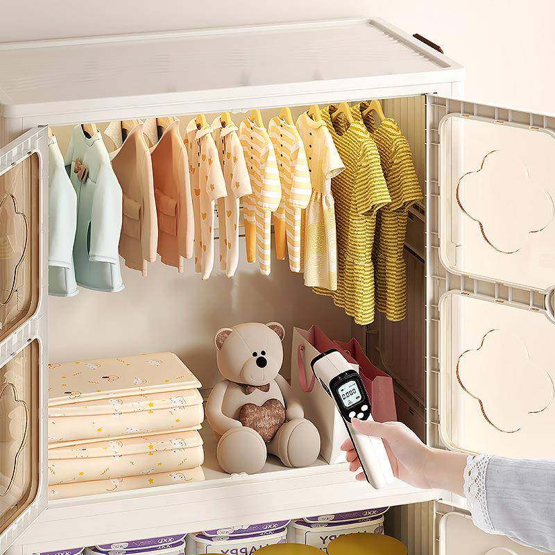用塑料折叠衣柜免安装开门儿童可动折叠箱衣橱小户型对家收移8088,淘宝优惠券,粉丝福利购,淘宝优惠卷