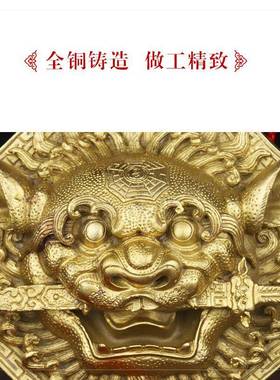 铜狮卦剑兽头八镜挂件凸IJZ镜铜睚家眦摆件居饰咬品