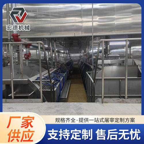 自动化杀鸡屠宰线生产厂家蒸汽浸烫自动杀鸡设备淘汰蛋鸡拔毛机 - 图0