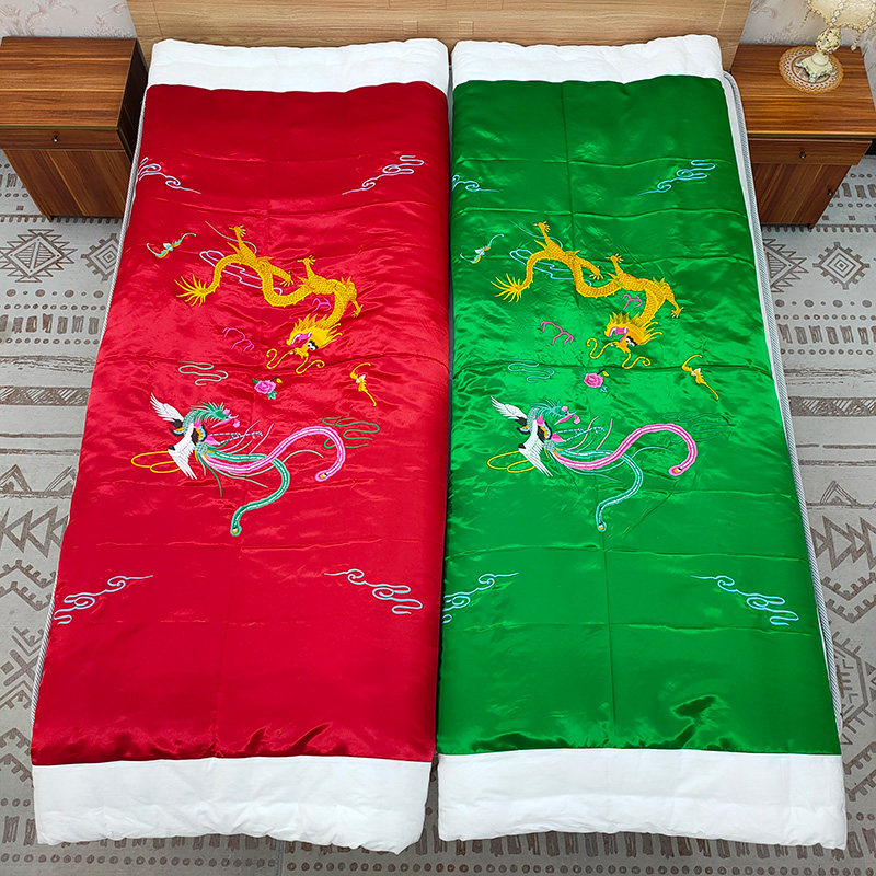 纯手工棉花被丝绸结婚被子新婚庆喜被陪嫁红色冬被春秋棉被芯定做,淘宝优惠券,粉丝福利购,淘宝优惠卷