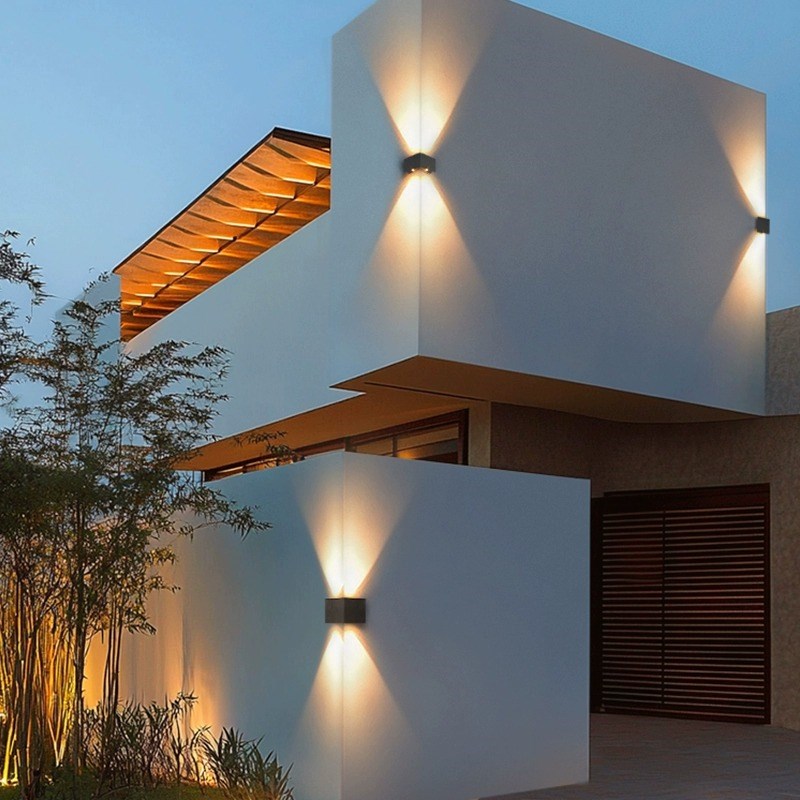 户外别墅庭院灯外墙壁灯防水壁z灯太阳能洗墙灯阳台花园金属拐角 - 图1