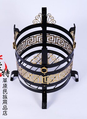 蒙古族祭火仪式火盆 蒙古大营篝火晚会道具火盆架子蒙古包摆设