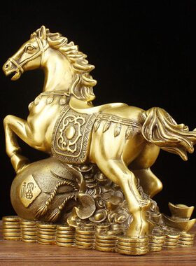 铜马摆件纯铜马到成功铜马摆件家居办公桌装饰品工艺礼品