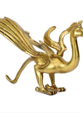 纯铜四大神兽摆件青龙白虎朱雀玄武招财四灵兽客厅装饰明V清古典