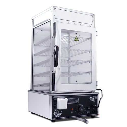 跨境商用电热五层蒸包柜便利店早餐蒸包子柜炉保温蒸汽玻璃展示柜 - 图3