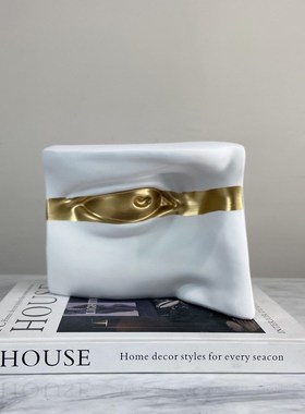 五官描金白色眼睛摆n件现代家居客厅橱窗样板间售楼处工艺装饰鼻