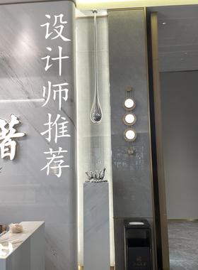售楼处大堂酒店会所玄关商铺吊装水滴吊饰雕塑挂件抽象水花艺术品