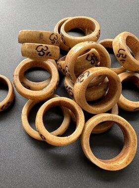 尼泊尔西藏手作复古个性牦牛骨戒指手戒民族风跑环男女款饰品8