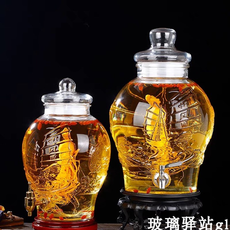 New thickened b smooth sailing wine bottle with faucet 10kg 20kg 30kg sealed wine jar household wine jar