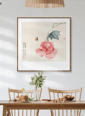 新子中房式餐厅SF744412装荷饰画饭厅厨国风竹挂画花壁画工笔花卉
