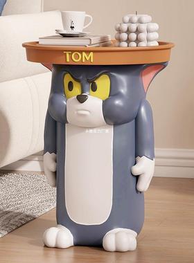 225新汤姆猫可爱边WSDLZM几移动创意卧室通轻款奢床卡头柜落0地摆