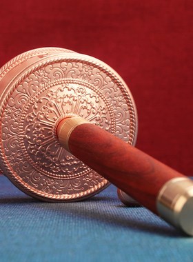 多款红铜藏式手摇转m筒立体经可选浮雕摆文件摇随身带双轴承桶实