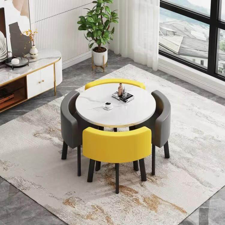 简约洽谈桌椅组合接待谈判休闲圆形桌会客桌商用奶茶甜品店桌椅,淘宝优惠券,粉丝福利购,淘宝优惠卷