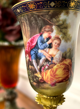 高端大号陶瓷铜摆件欧式别墅法式客厅美式玄关Q桌面壁炉奢华装饰