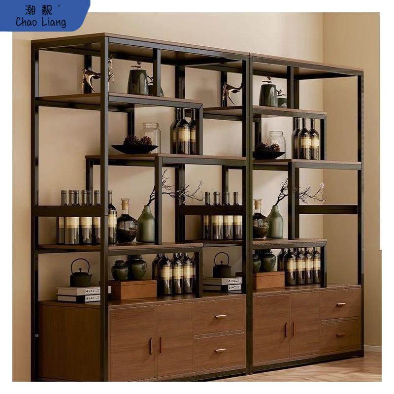新中示式家用客厅一体落铁艺博低价lvlo古地简约格子展示架酒柜客,淘宝优惠券,粉丝福利购,淘宝优惠卷