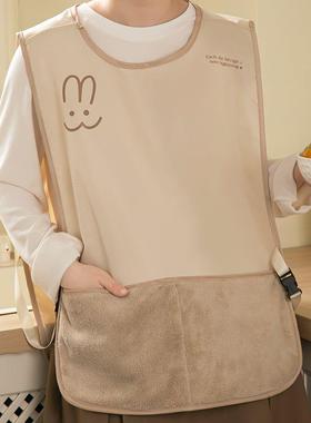 背心围颜裙可擦手时房尚厨家201056用防油防水马甲罩衣式女高值