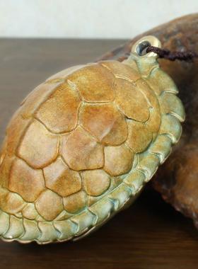 龟壳富手把件甲铜龟甲男士车载品随摆身饰古玩文玩收藏把玩202211