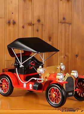 美式柜桌面TB676297酒复古老爷车模饰型摆件货架物置架摆饰摆设物