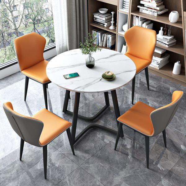 进口岩板小圆桌现代轻奢售楼处休息区接待洽谈会客休闲餐桌椅组合,淘宝优惠券,粉丝福利购,淘宝优惠卷