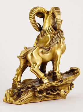 厂家领头羊摆件十二生肖新款羊摆件全铜三羊开泰羊摆件