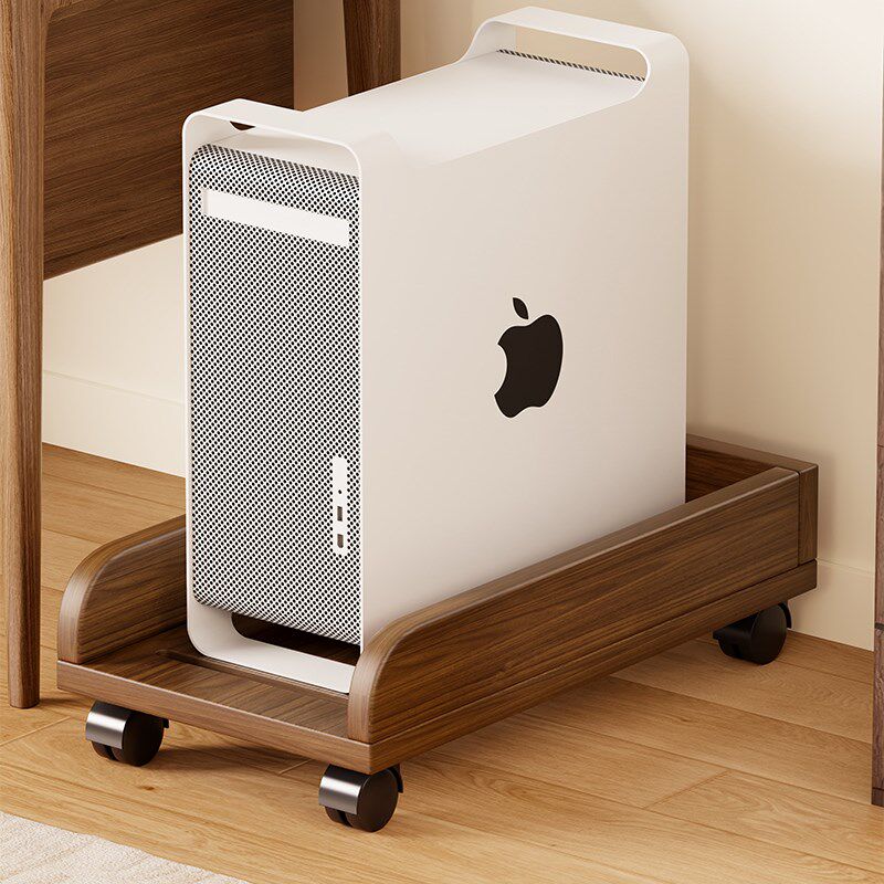 Solid wood office under-desk desktop host tray placement rack e-sports room wheeled removable chassis base bracket