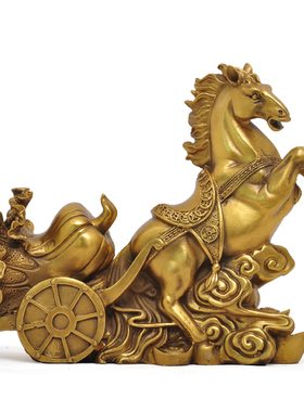 马上来财摆件玉白菜招财马家居客厅装饰品商务馈赠乔迁开业礼品