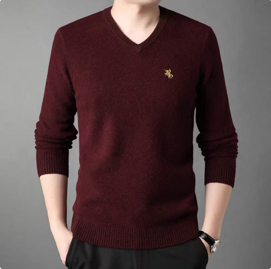2025 autumn and winter new round neck couple's long-sleeved sweater bottoming shirt 7