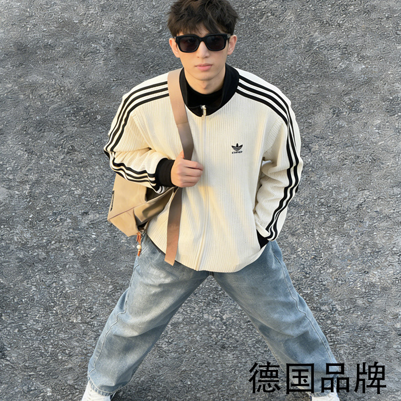 【自营】Adidas阿迪达斯外套男女新款运动休闲时尚复古夹克JW0109,淘宝优惠券,粉丝福利购,淘宝优惠卷