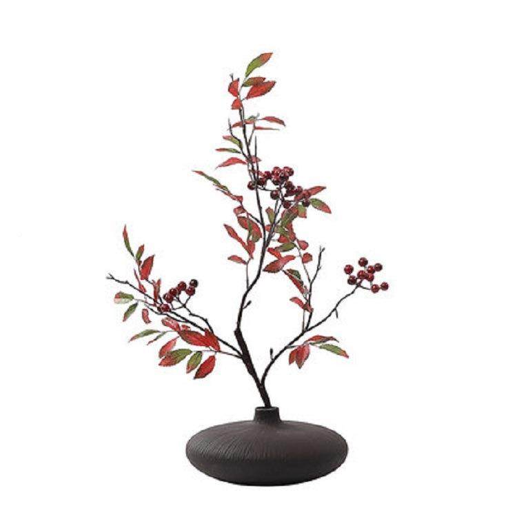 现代新中式意插花瓷器黑色花瓶禅工柜摆艺玄关角几装饰品样板UMH,淘宝优惠券,粉丝福利购,淘宝优惠卷