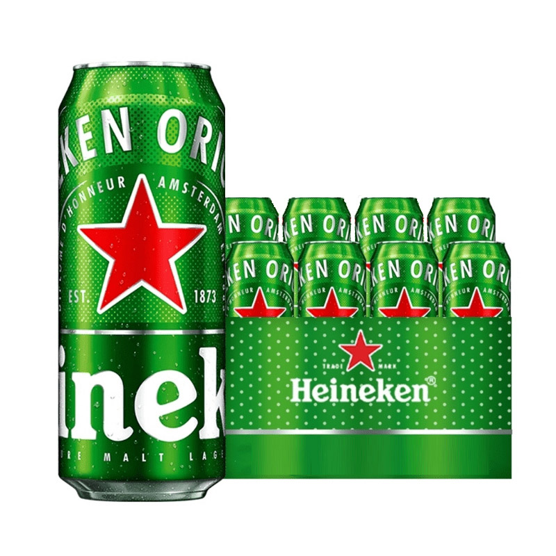 Heineken/喜力啤酒经典/星银500ml/12罐/24罐装全麦精酿啤酒整箱