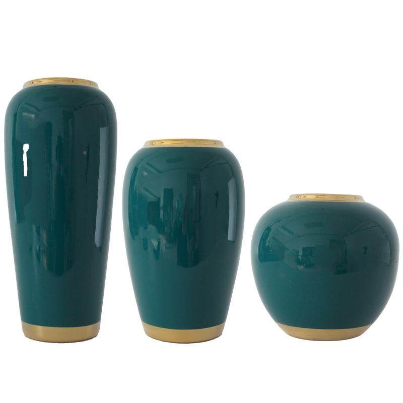 北欧轻奢描金陶瓷花瓶透方创鲜意水培植物口干MKQ花插花瓶客厅摆,淘宝优惠券,粉丝福利购,淘宝优惠卷