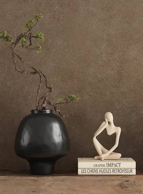 匠十三侘寂软装饰花品件侘寂柜子创意中古民宿酒店陶术摆瓷瓶艺摆