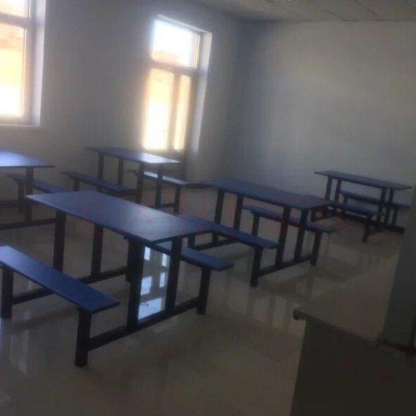 食堂新款连体椅学校学生员工不锈钢4人6人8人位小吃店快餐桌金属,淘宝优惠券,粉丝福利购,淘宝优惠卷