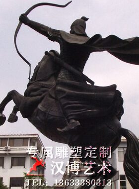 玻璃钢仿铜人物雕塑铸铜古代将军园林广场铜雕古代战士雕塑可定制