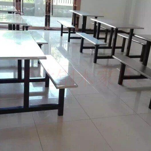 食堂新款连体椅学校学生员工不锈钢4人6人8人位小吃店快餐桌金属,淘宝优惠券,粉丝福利购,淘宝优惠卷