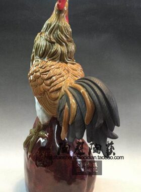 推荐鸡年生肖虎陶瓷石湾公仔家居客厅办公室屋顶梁柱路口中式摆件