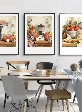 餐厅装饰画现代简约饭厅挂画面包C烘培店披萨店壁画单幅厨房美式