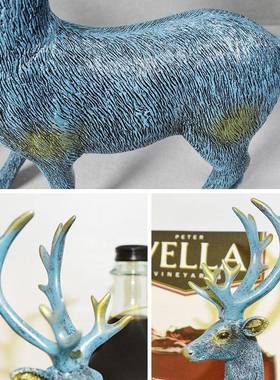 欧式装麋鹿摆件家居创客M-01厅电视柜玄家关桌面饰意居摆件