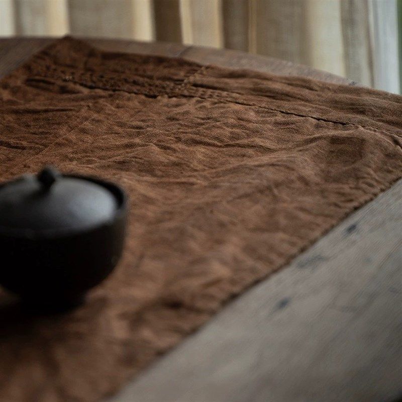 封面是花 植物染 夏布 苎麻 刺子绣 茶席,淘宝优惠券,粉丝福利购,淘宝优惠卷