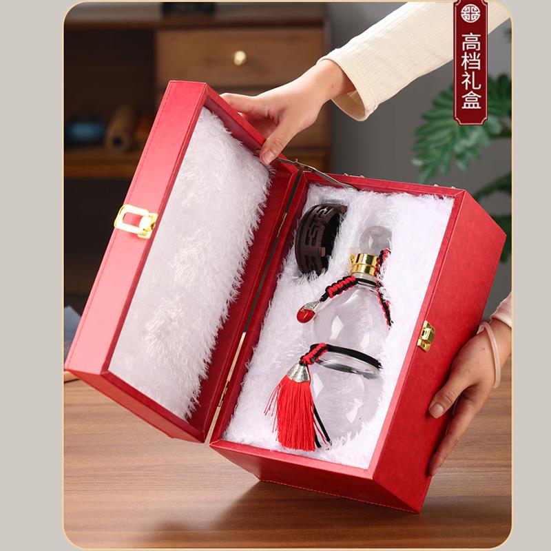 New gourd glass wine bottle, creative high borosilicate wine bottle, special wine bottle, portable home wine bottle gift