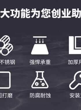 不锈钢拉门台厨房桌子打荷台操作台切菜台面案板收纳储物碗柜