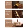 Black walnut tea set storage box desktop dustproof glass display cabinet toy bracelet purple sand pot tea cup storage cabinet