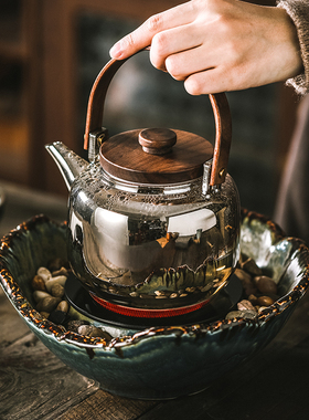 古舍电陶炉煮茶器专用静音家用全自动小型窑变围炉煮茶炉泡茶套装