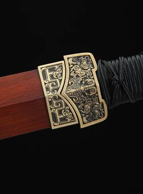 龙泉影刀剑花纹钢一体剑宝剑八面羽华毛HY-63343纹剑汉剑传统春秋