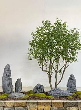 真景MLST660观石头灰色泡沫假石头仿英工德石艺酒店园林工程青龙