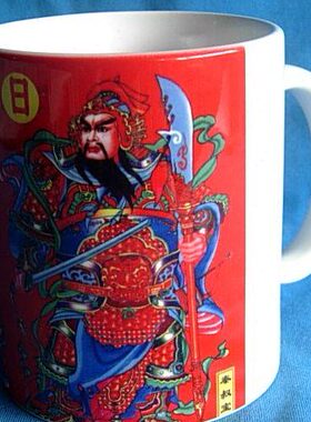 门神水杯子秦琼尉迟恭尉迟敬德收藏品秦叔宝礼物礼品中国元素茶杯